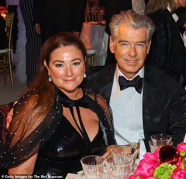 Second wife Keely Shaye Smith and Pierce at the Met Gala in 2023