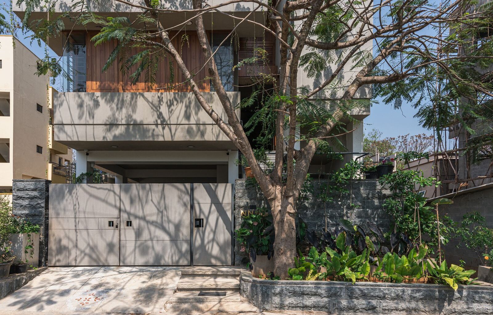 The Skylight Steals the Show at This Vertical Concrete Home in India
