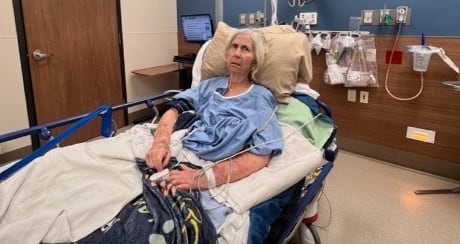 Susie Silvestri is in a hospital bed in Sidney, Montana. 