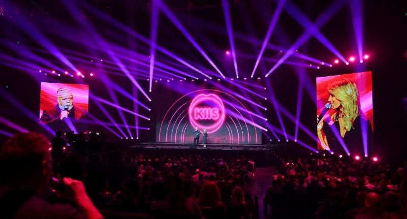 Kyle and Jackie O on stage at the ARN Upfronts