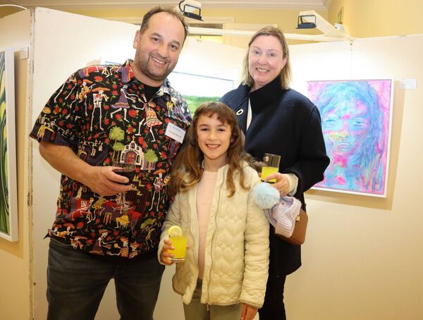 Michael Bencik with his daughter Skylar and Yvonne Nolan