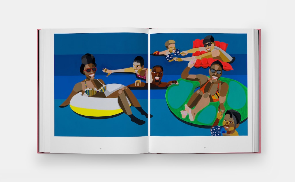 “Floater 93” by Derrick Adams. The 2020 work is part of a swimming pool series by the Baltimore-born artist.