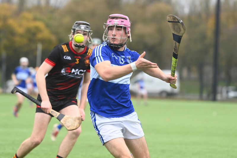  Callum Ó Cofaigh of Gaelcholáiste Mhuire takes a shot. Picture: Larry Cummins