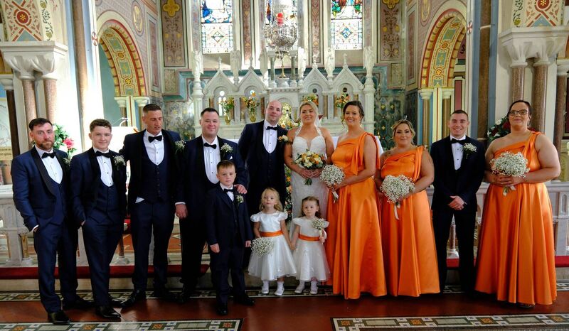 The couple were wed at the Sacred Heart Church in Mogeely in East Cork. 