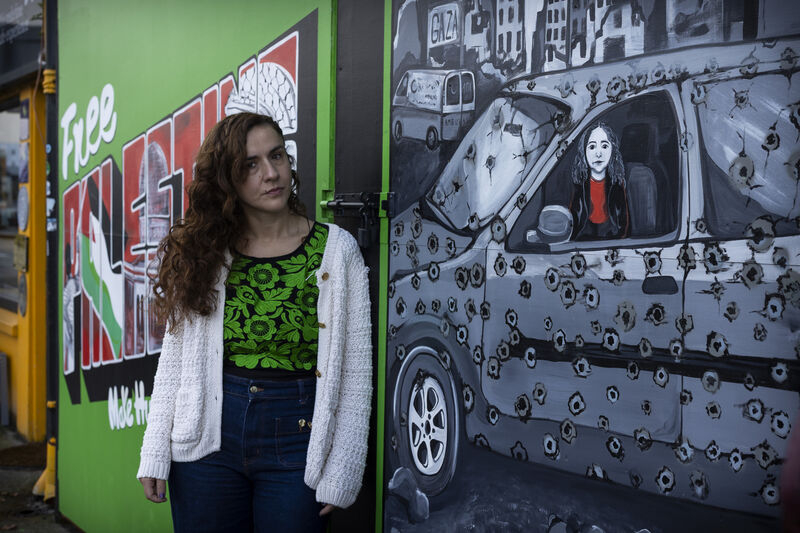 A mural for Palestine, a tribute to Hind Rajab, revealed at Izz cafe cork.