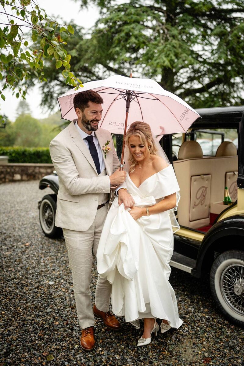 Rain failed to play spoilsport: Jane Bond and Simon Wiltshire. Pictures: David Murphy Studio