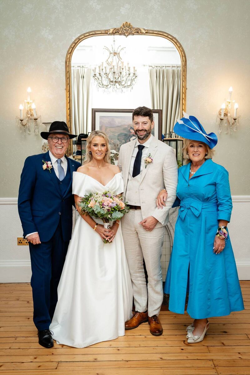 Jane Bond and Simon Wiltshire with Jane's parents parents Patricia and Martin Bond. Pictures: David Murphy Studio
