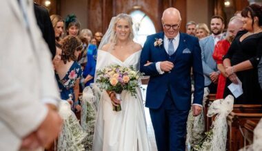 Jane and Simon receive the royal treatment on their wedding day