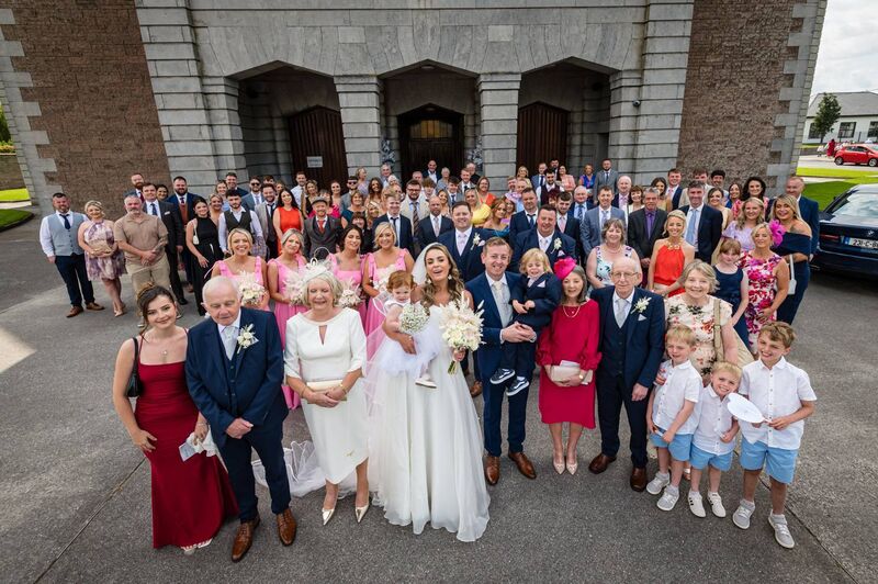 Emma Collins and Martin Kennedy with their children Mattie and Nancy and guests. Pictures: Dermotsullivan.com