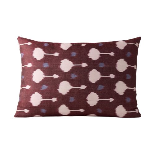 Asher Burgundy Turkish Silk Satin Throw Pillow