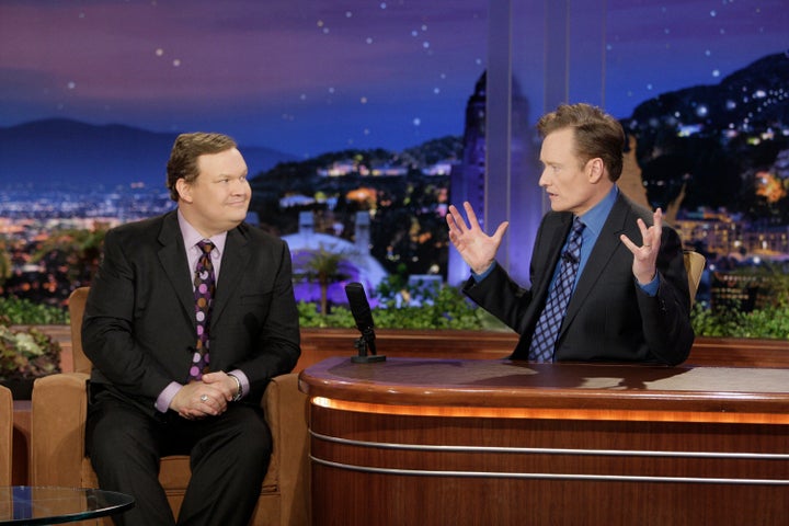 Andy Richter and Conan O'Brien on "The Tonight Show." Their collaboration spanned three talk shows.