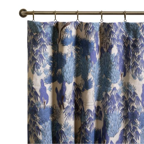 Garden Walk Linen Curtain Panel