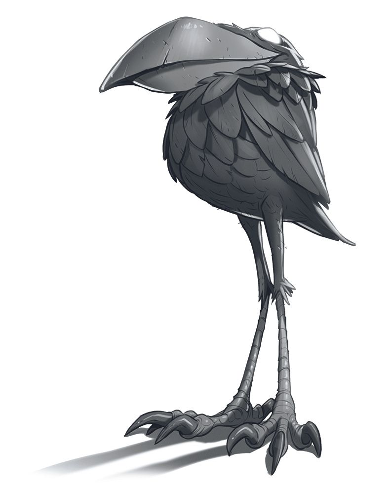 A character art sketch in black and white