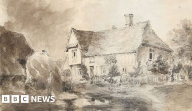 John Constable Suffolk drawing up for sale after 200 years