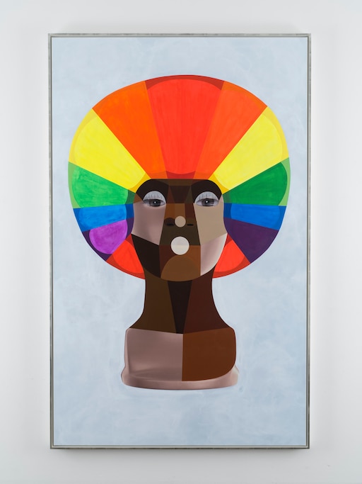 Adams is known for his command of color and stately portraits, like “Style Variation 35.”