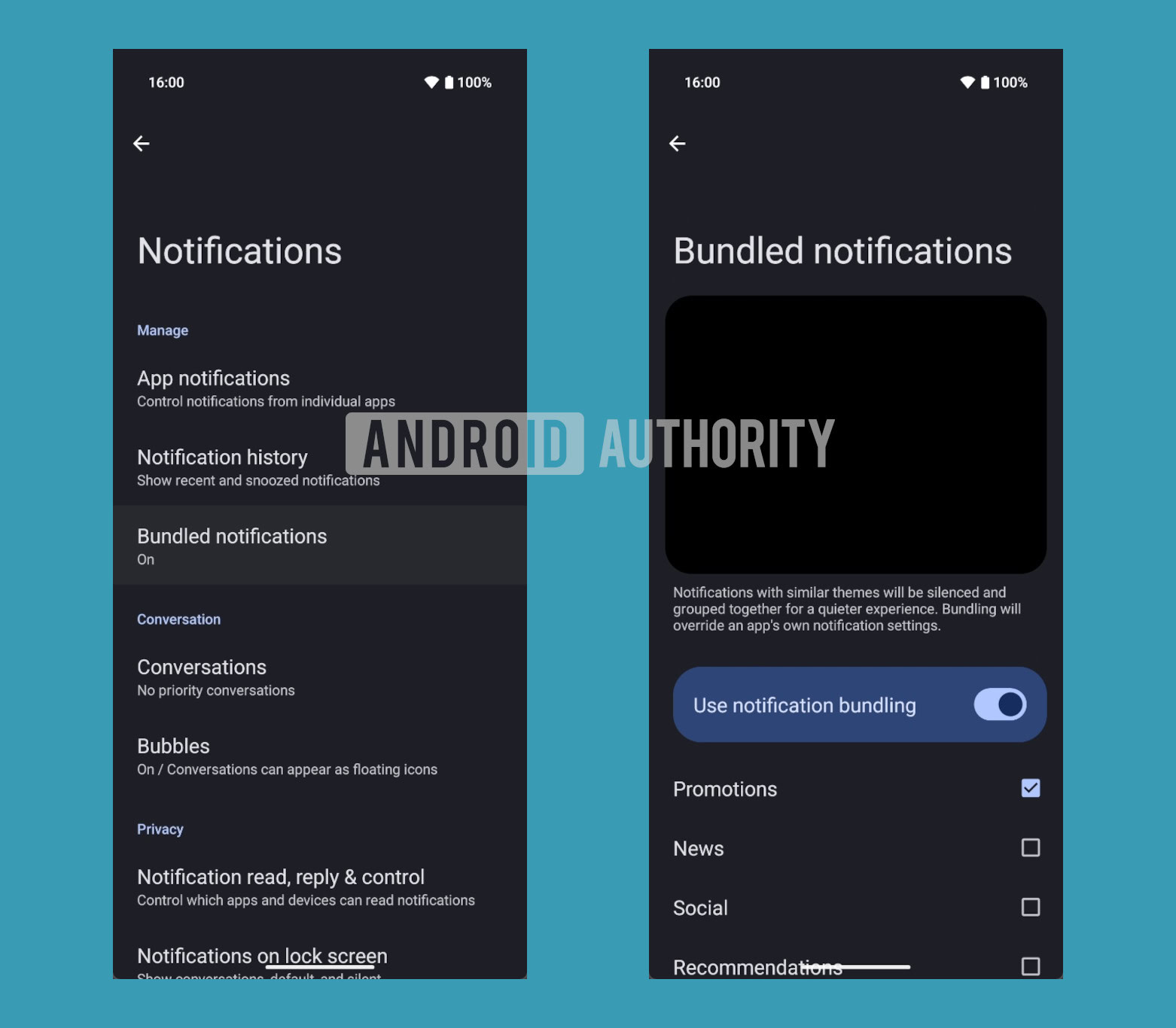 Bundled notification settings in Android Bundled notification settings in Android