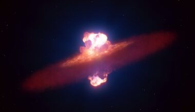 An illustration of an explosion in space
