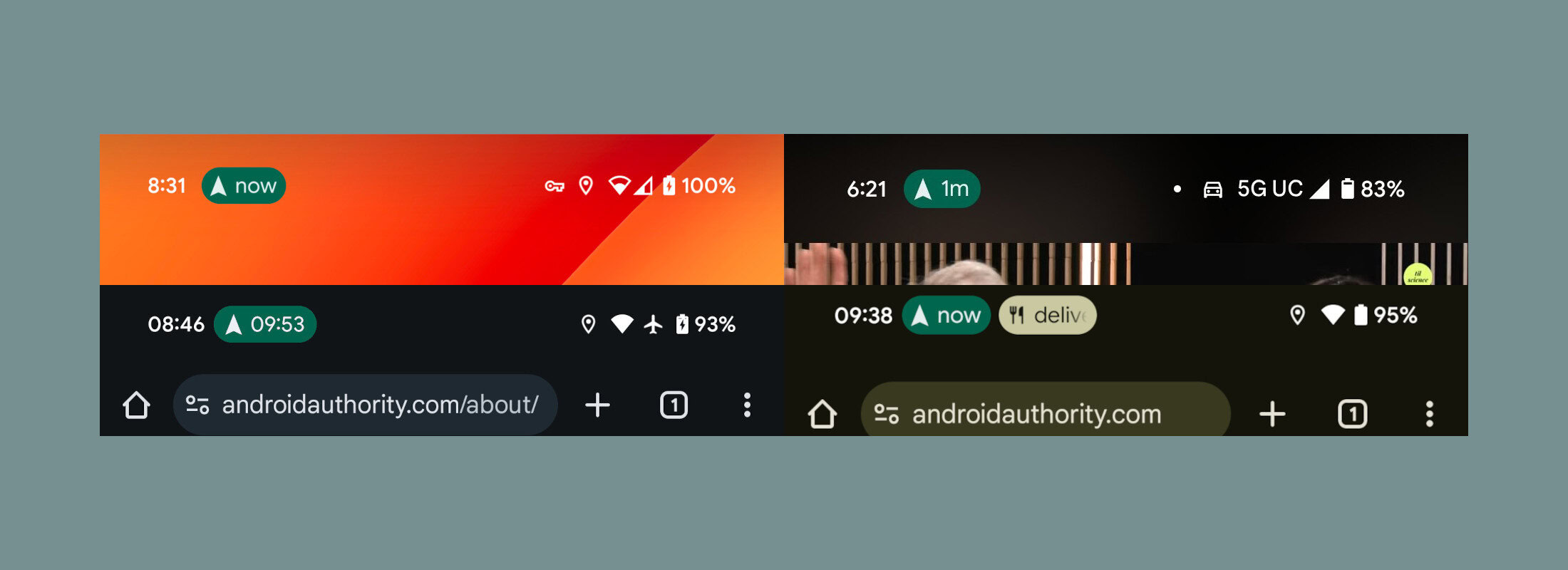 Google Maps Live Updates status bar chips Google Maps Live Updates status bar chips