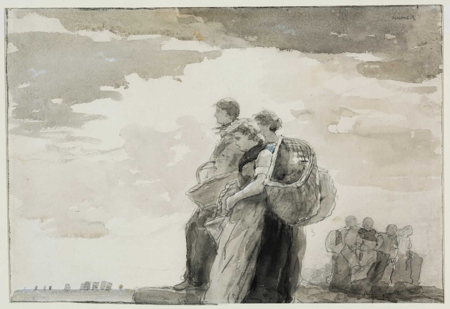 Winslow Homer, "Fisherwomen," 1881–82.