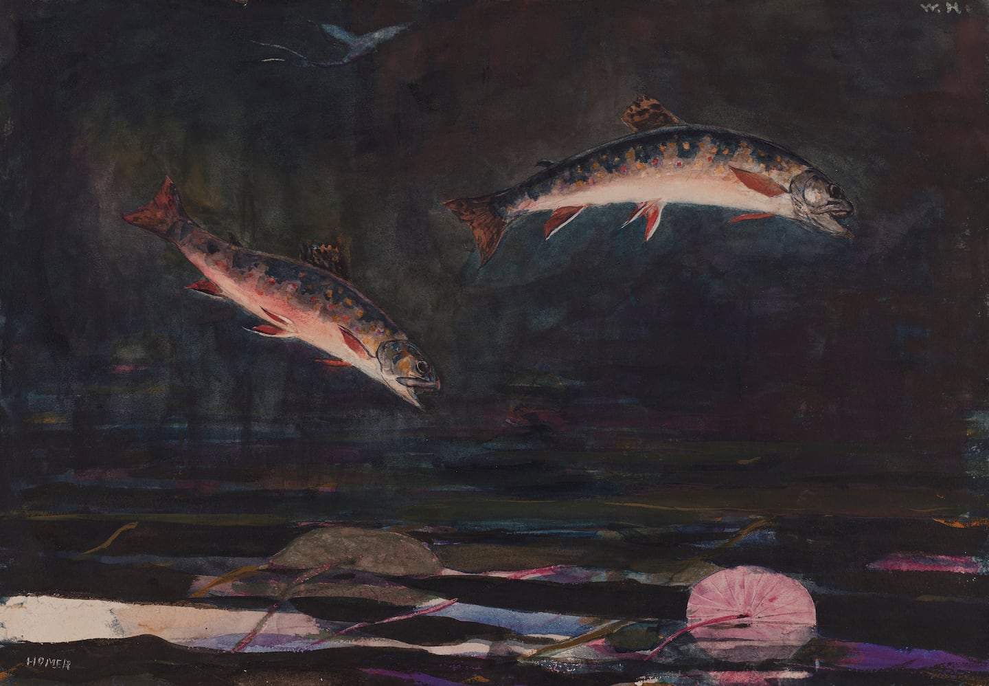 Winslow Homer, "Leaping Trout," 1892.

