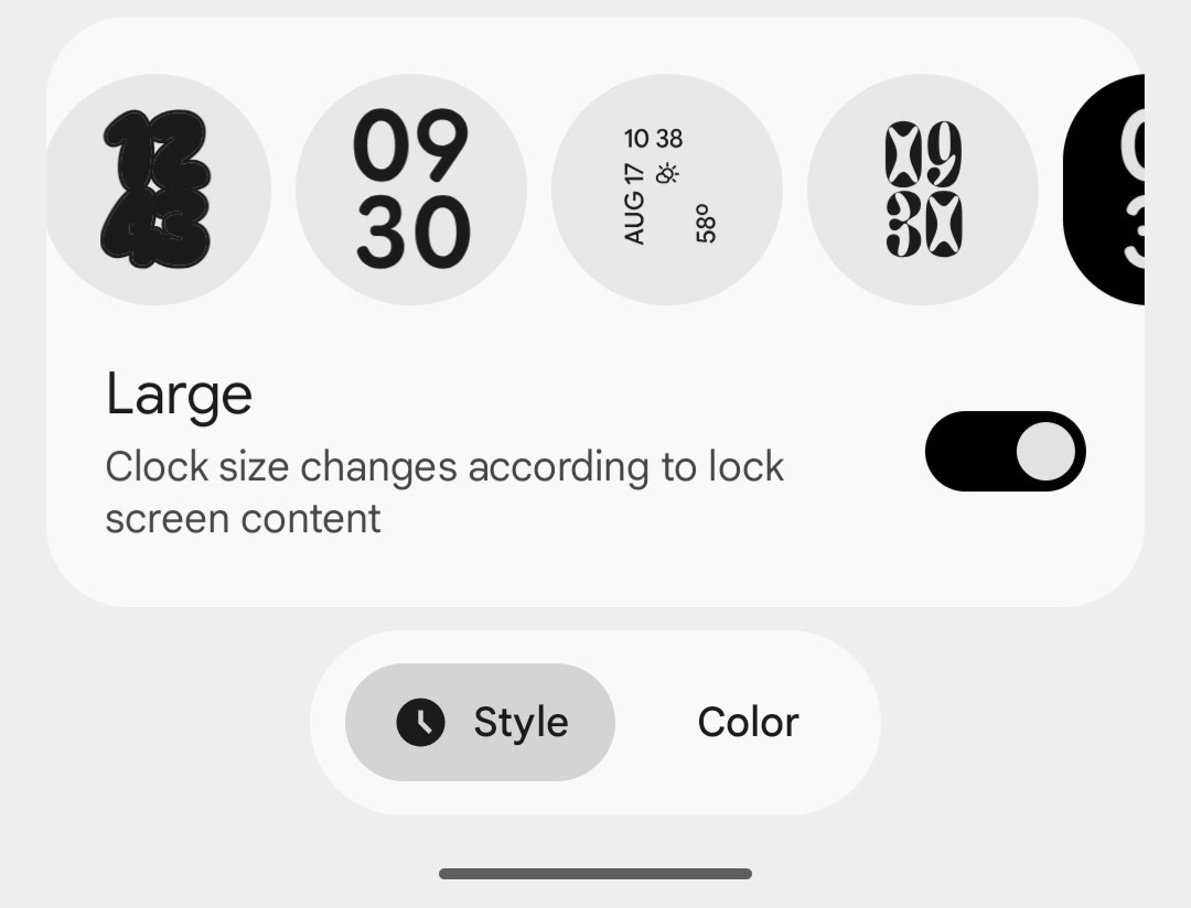 New lock screen clock picker UI 2 New lock screen clock picker UI 2