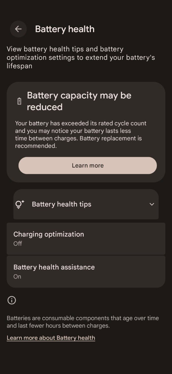 Pixel 7 Pro battery health assistance 1 SaMedeO telegram