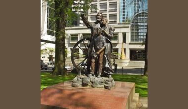 Statue once in Portland, now bound for John Day, is being restored