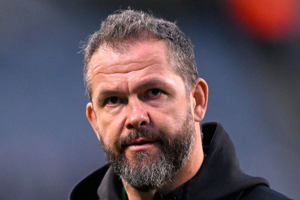 Ireland head coach Andy Farrell after the Gallagher Cup defeat to New Zealand at Soldier Field in Chicago, USA. Photo by Ramsey Cardy/Sportsfile