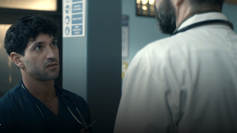 Scotty and Oliver chat at the hospital in Brilliant Minds