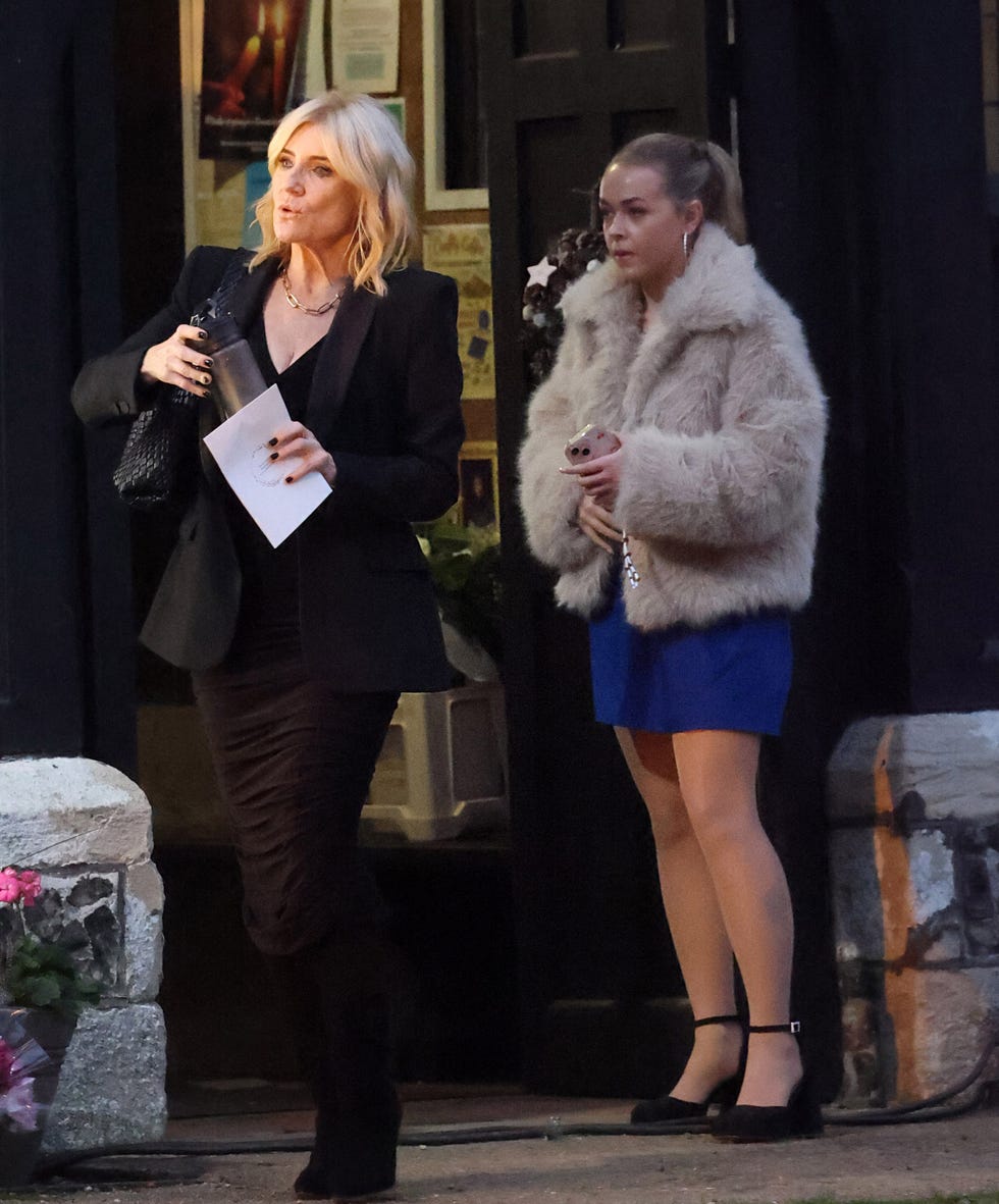 eastenders cast filming scenes for jimmy beale's christening