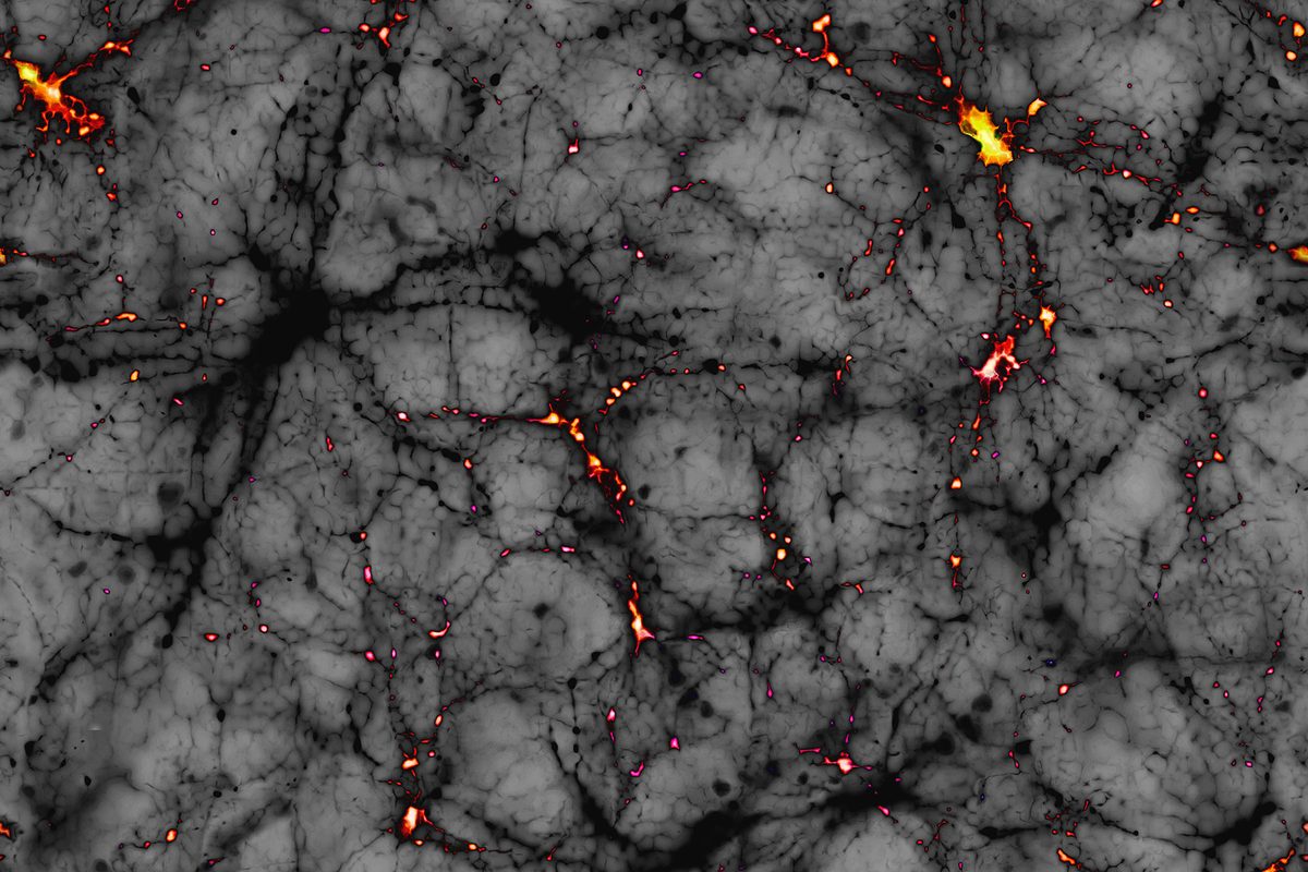 Dark matter, conceptual illustration.