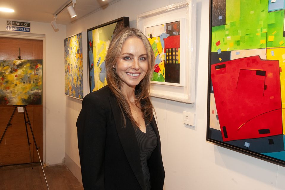 Ann Maria Bridges pictured at the opening of her art exhibition in Trimmers Lane on Saturday evening. Pic: Jim Campbell