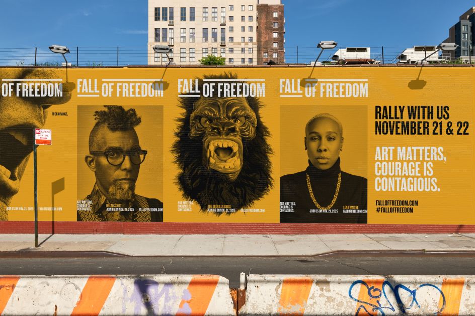 Work for Fall of Freedom, a political rallying event