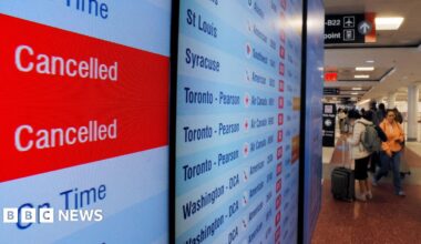 Live updates: US flights cancelled as government shutdown leaves air traffic controllers unpaid