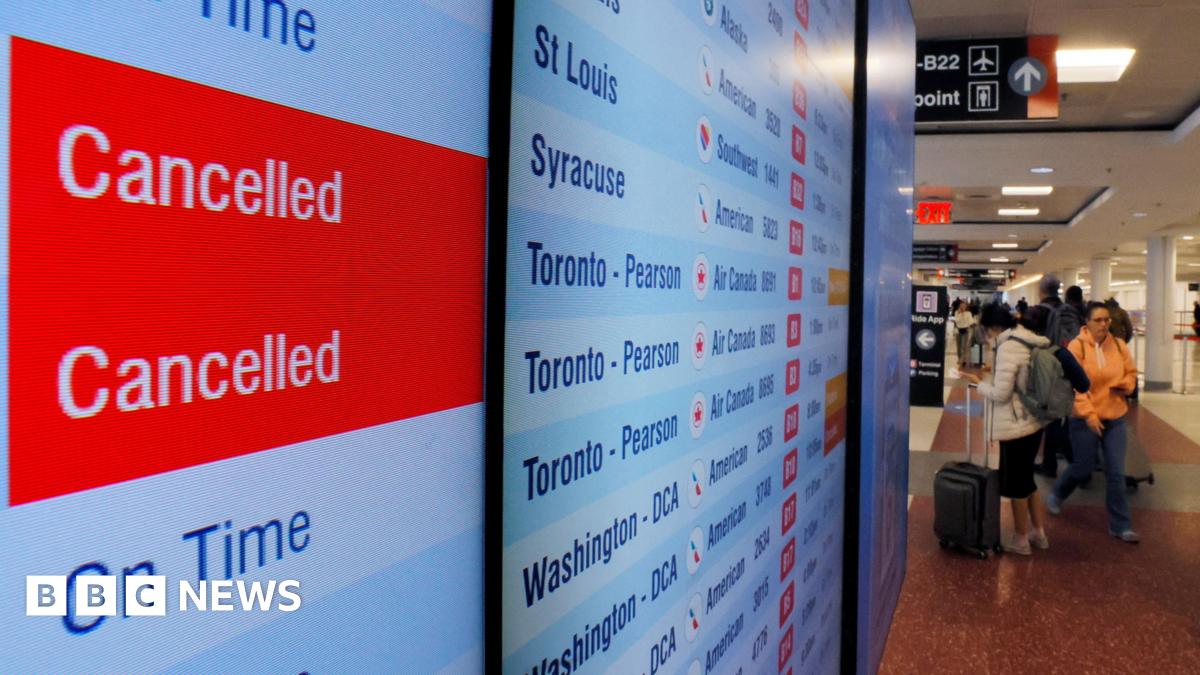 Live updates: US flights cancelled as government shutdown leaves air traffic controllers unpaid