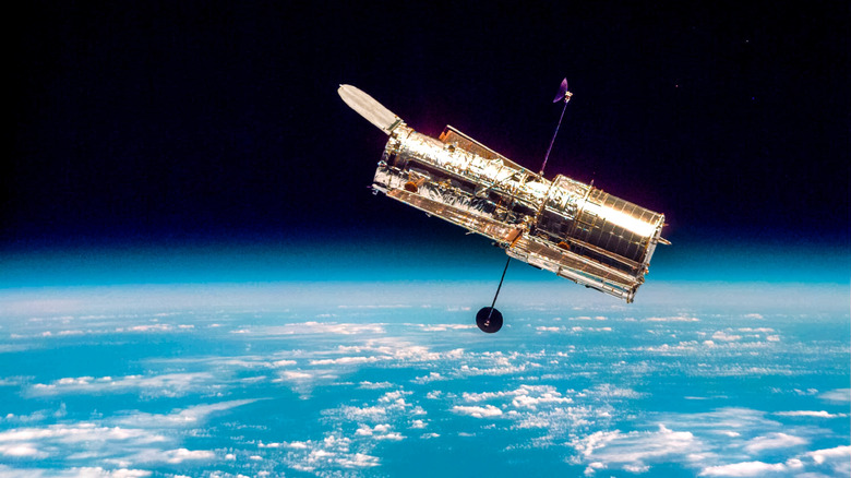 Hubble Space Telescope orbiting Earth
