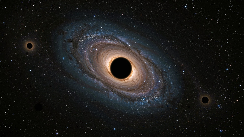 a black hole in a galaxy