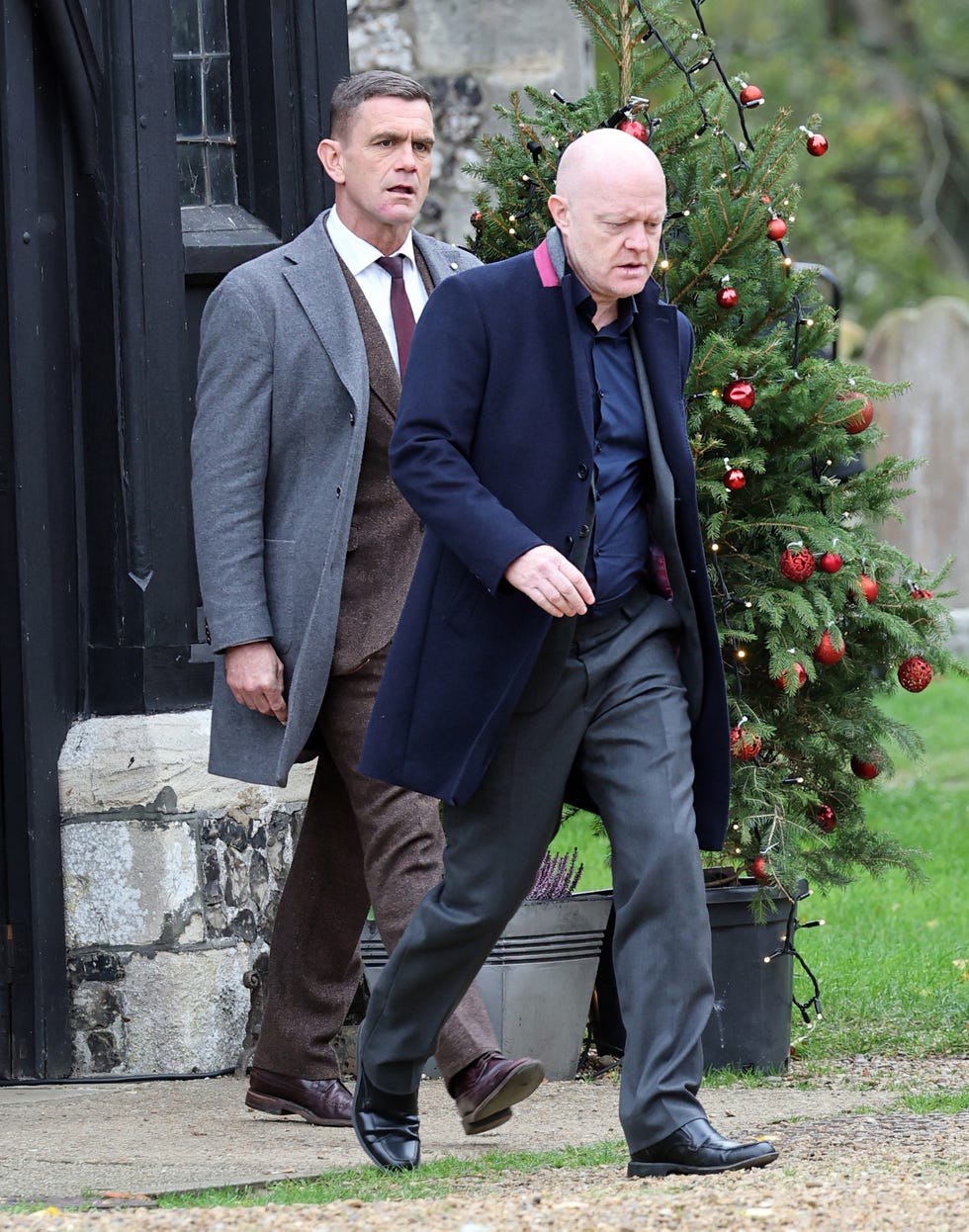 eastenders cast filming scenes for jimmy beale's christening