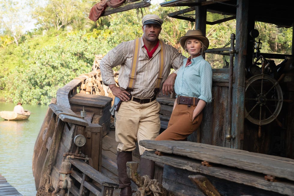 dwayne johnson and emily blunt, jungle cruise