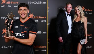 GAA All Stars celebrate on the red carpet