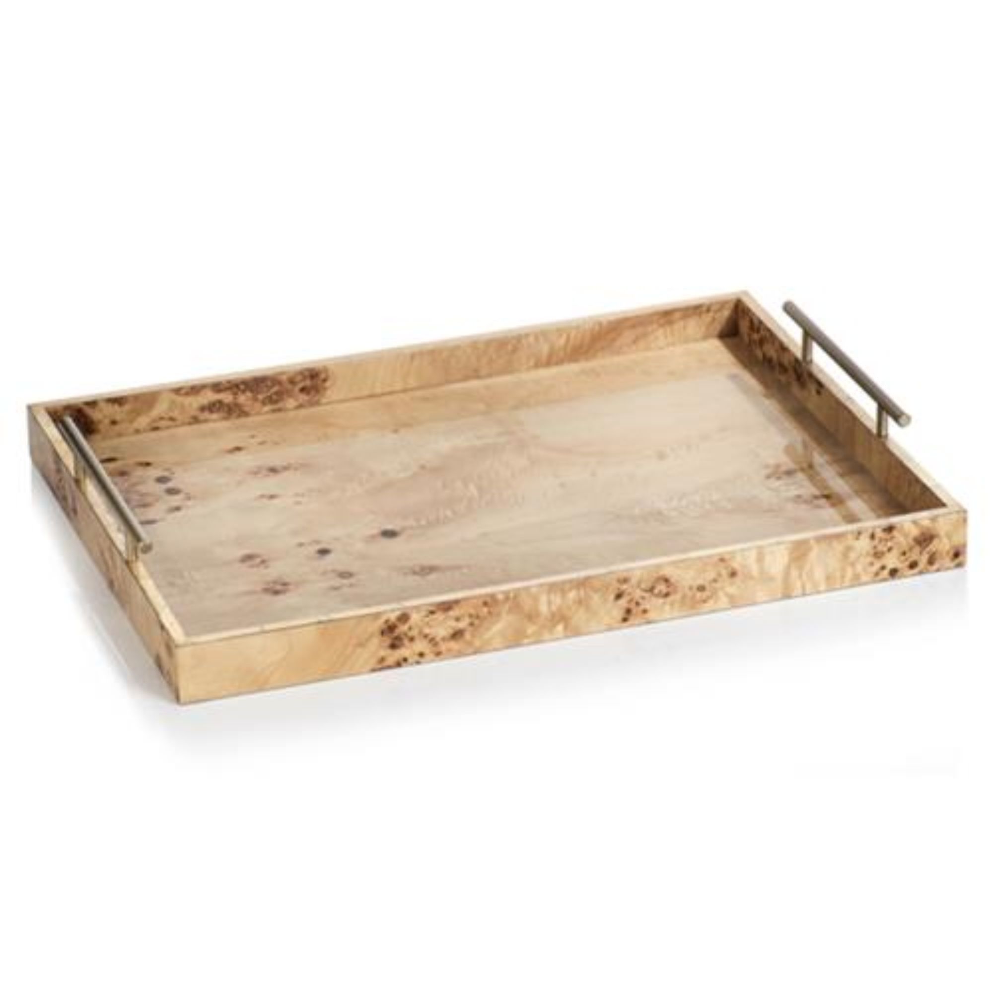 Damian Coastal Beach Brown Wood Tray