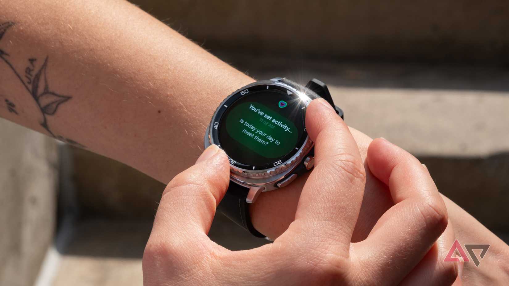 The Samsung Galaxy Watch 8 Classic showing a notification