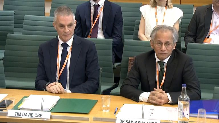 Mr Davie and BBC chairman Samir Shah were questioned about the documentary by the Culture, Media and Sport Committee earlier this year. Pic: PA