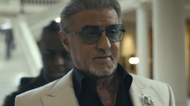 Dwight is searched by a security guard in Tulsa King