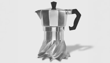 turbo moka's helical spiral design reinvents the iconic coffee pot for energy efficiency