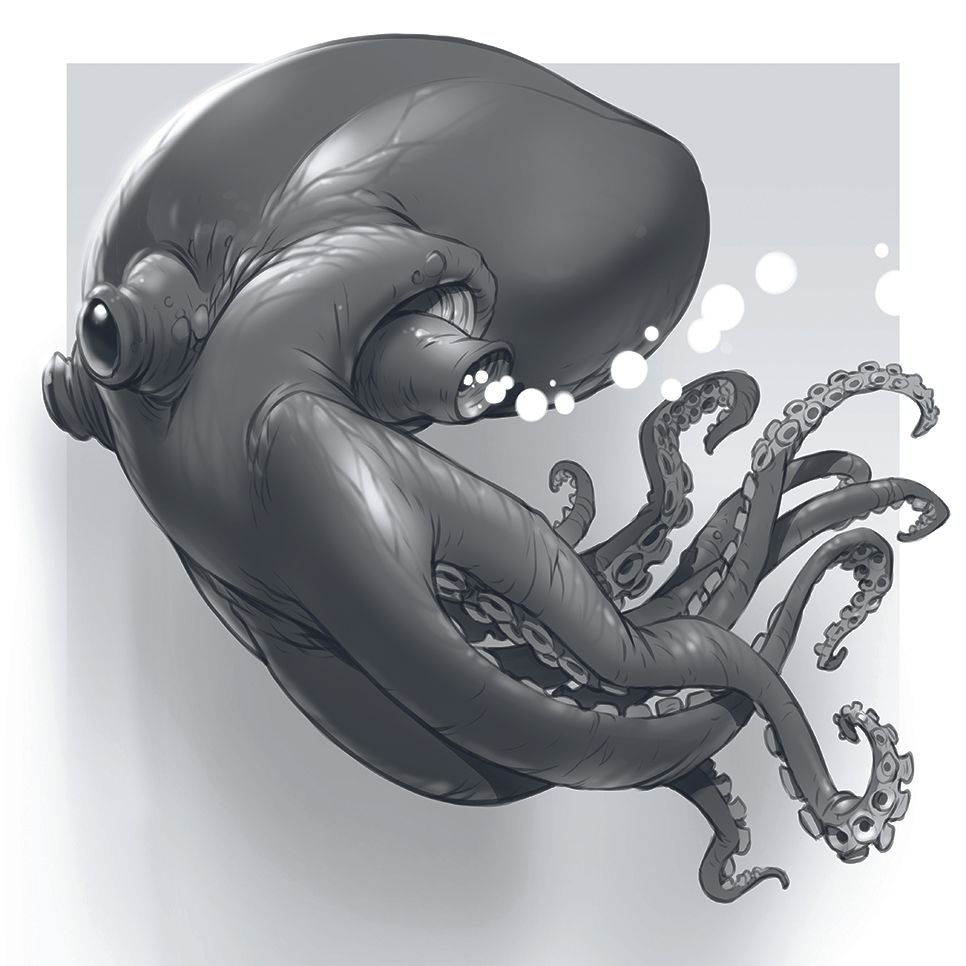 A character art sketch in black and white