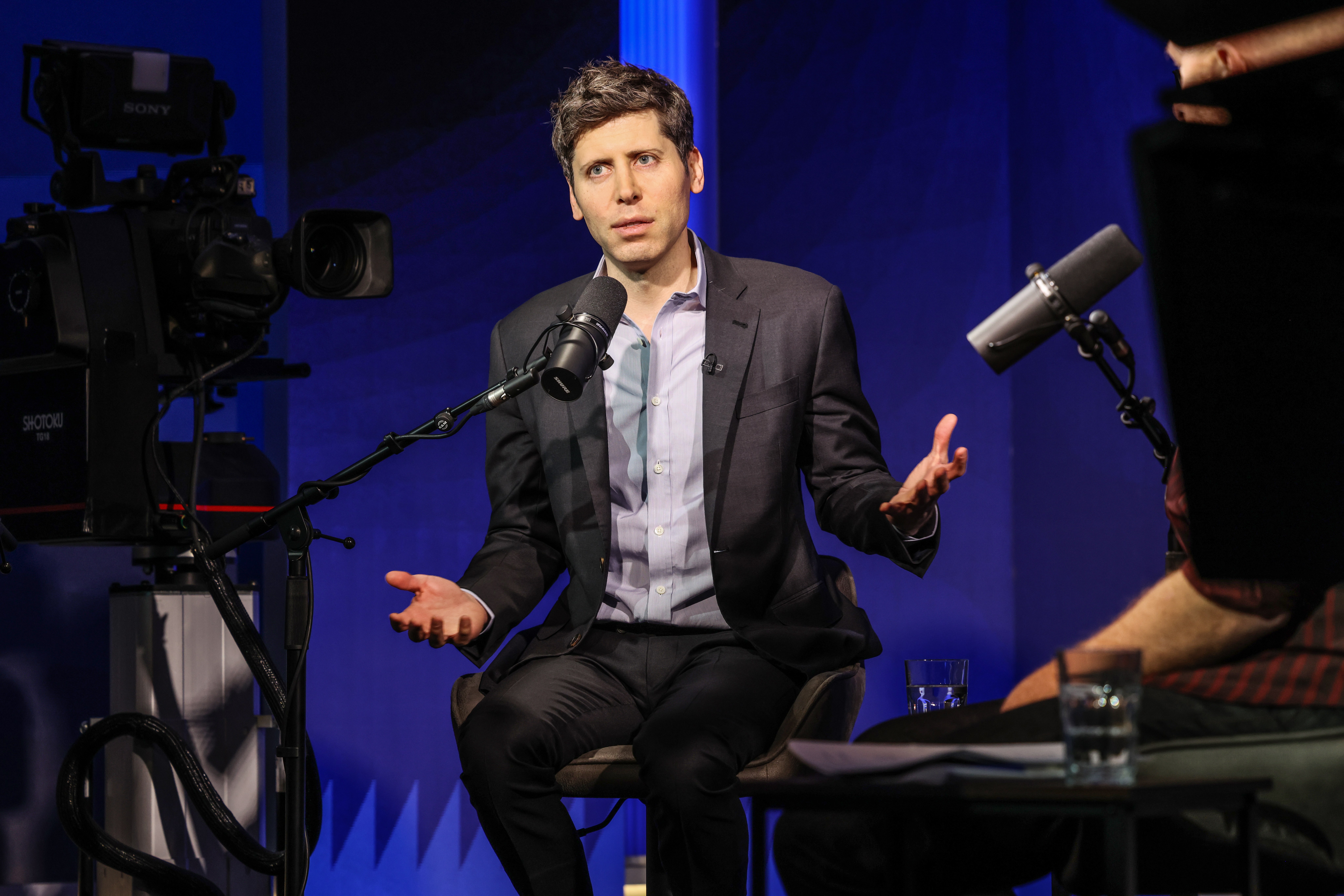 Sam Altman, creator of Open AI, speaking during a technology podcast recording.