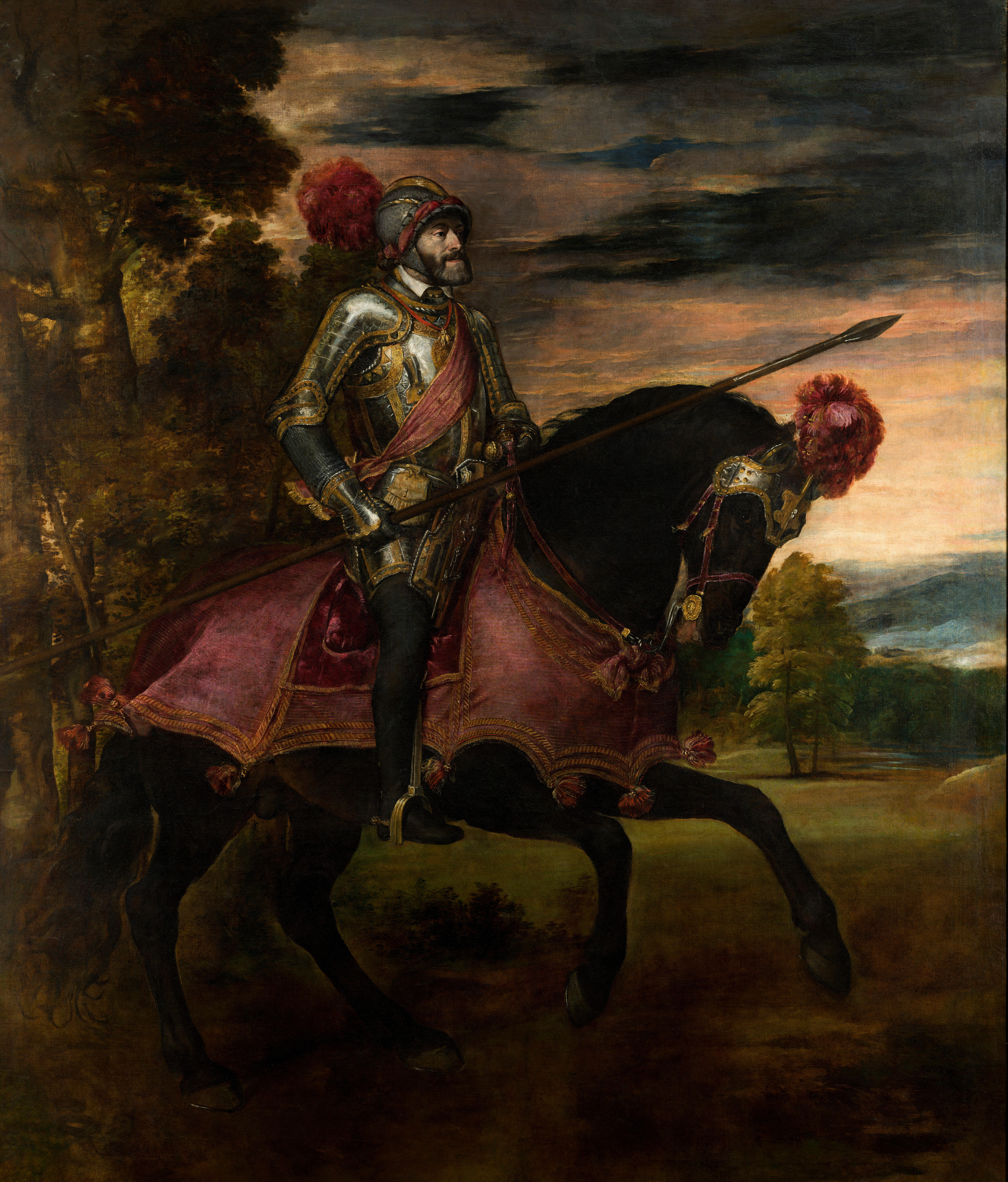 Equestrian Portrait of Charles V by Titian.