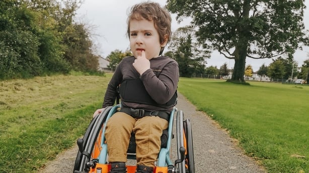 Picture shows Harvey Morrison Sherratt, who had spina bifida and scoliosis.