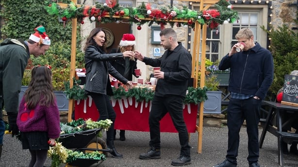 Christmas village on Emmerdale